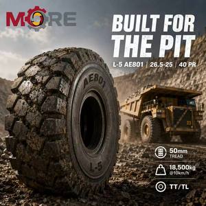 ยาง OTR ขนาด 26.5-25 รุ่น L5 AE801 40PR ลายดอกยางลึกพิเศษ สำหรับงานเหมือง ขุดดิน บดอัดหิน รถดันดิน รถบรรทุกหนัก - Product Image 1