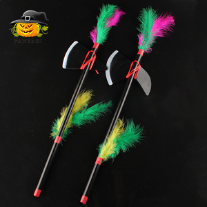 Hache indienne sauvage d'Halloween avec plumes, accessoire de costume en plastique pour enfants, jouet de fête pour filles - Product Image 2
