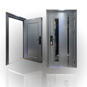 Maßgefertigte Moderne Stahl-Sicherheitstür Außen-Eingangstür für Haus mit Gehärtetem Glaspanel - Product Image 3