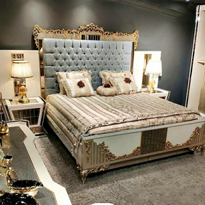 Juego de Muebles de Dormitorio de Diseño Clásico, Cama King Size de Lujo con Mesitas de Noche, Juego de Dormitorio de Madera de Teca de Último Diseño, EE. UU. - Product Image 2
