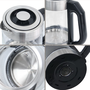 Tetera de Vidrio con Luz Azul para el Hogar, 1.7+1L, Operación por Separación, Panel de Control Táctil, Tetera Automática con Bandeja - Product Image 4