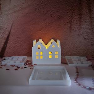 Moldes de almacenamiento de Arte de resina 3D ecológicos hechos a mano S1395 PC Ins adornos de Casa ahuecados herramientas de pastel de silicona Barra de resina - Product Image 1