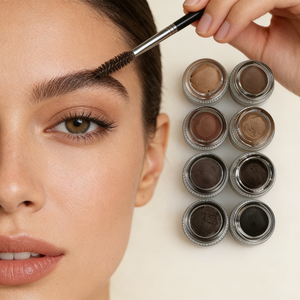 Venta caliente 8 colores impermeable ceja pomada vegano cosmético ojo cejas Gel con propia marca sombra de ojos y polvo nueva forma cepillo - Product Image 1