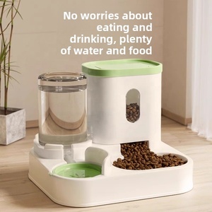 הכל-in-אחד תבנית מוצק קערת קרמיקה לחיות מחמד כפולה מזון & מים לסביבה אוטומטית ידידותית לסביבה - Product Image 1