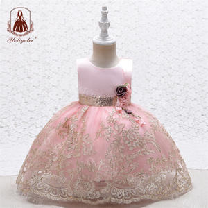 Yoliyolei-vestidos florales para bebés Y niñas De 6 a 9 meses, Ropa De niños Y niñas De satén Formal De Pascua, venta Al Por Mayor - Product Image 1