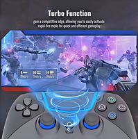 Kontroler Game Nirkabel BT untuk PS5 PC Android iOS, Gamepad yang Dapat Diprogram Makro dengan Getaran Ganda, Grosir