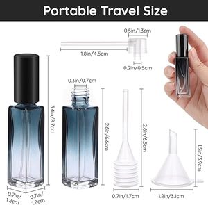 Commercio all'ingrosso 5ml Mini vuoto quadrato bottiglia di profumo nero <span class=keywords><strong>rosa</strong></span> con pompa spruzzatore contenitore di profumo riutilizzabile per l'imballaggio - Product Image 3