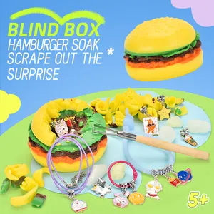 रेनबो साबुन बर्गर ने लड़कों और लड़कियों के लिए खजाना सेट मजेदार बार-बार खेलने वाले आश्चर्य खिलौने खोदकर निकाले