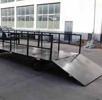 Remorque à plateau plat pour camion lourd à 2 essieux