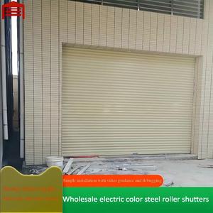 Portes à enroulement électriques en acier coloré sur mesure, à grande vitesse, finition moderne, style ferme, antivol, galvanisées, résistantes au vent - Product Image 3