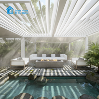 Pergola commerciale Airfun en aluminium robuste avec toit à lames orientables – Écologique, autoportante, pour patio extérieur et jardin