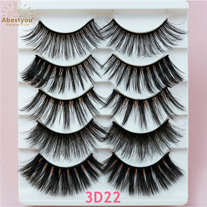Abestyou Lông Mi Mắt Mèo Tự Nhiên 3D 5 Cặp Lông Mi Manga Chữ Thập Mềm Lông Mi Đầy Đủ Dải Lông Mi Mở Rộng Trang Điểm - Product Image 3