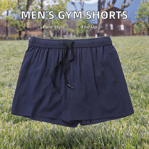 Conjunto Deportivo para Hombre Nuevo, con Logotipo Personalizado, Pantalones Cortos de Spandex, Tejido Liso Teñido, Cordón Ajustable, Ecológico, de Secado Rápido e Impermeable - Product Image 2