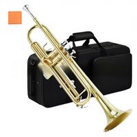 Cross-border Sourcing Brass BB Trumpet Lacquered Gold Finish for Beginners Fully Equipped with All Necessary Accessories