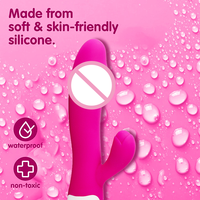 Wasserdichter 30-Gang G-Punkt & Klitoris-Stimulator Realistischer Silikon+ABS USB-Aufladbarer Dildo Vibrator Sexspielzeug für Frauen