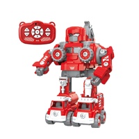 Hohujoy-Robot creativo 5 en 1 para niños, juguete de combinación ensamblada, vehículos que se transforman en Robot Stem, juguete deformación rc