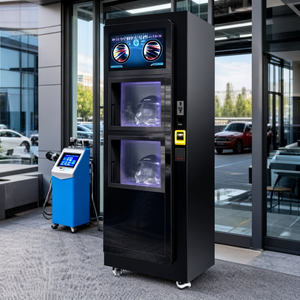 Machine de nettoyage et de désinfection à sec pour casques électriques, 2 compartiments, écran tactile, sécheuse pour moto haute efficacité, paiement par carte - Product Image 1