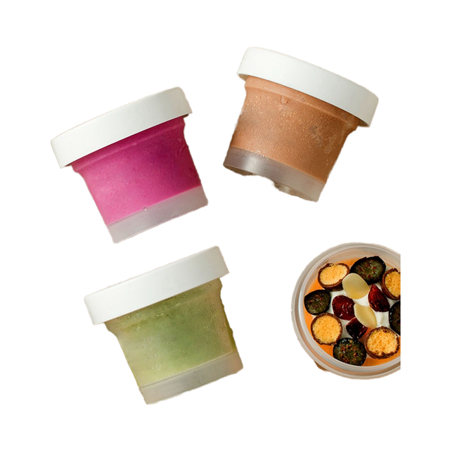 Custom Logo Disposable 6oz-200ml PET Jars With Non-Leakage White Lids for Take-Away Cream Chocolate Snacks PP Base Material