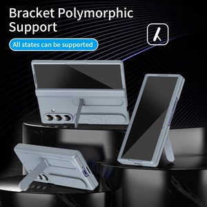 Dây Đeo Cổ Tay Đứng Điện Thoại Di Động Bìa Đối Với Samsung Z Gấp 7 Chống Ngón Tay Matte PC Đầy Đủ Bìa Điện Thoại Trường Hợp Đối Với Galaxy Z Gấp 3 4 <span class=keywords><strong>5</strong></span> 6 7 - Product Image 2