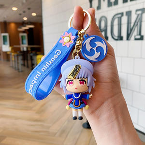 Porte-clés mignon Genshin Impact, pendentif en PVC, poupée en caoutchouc pour voiture, porte-clés pour sacs et petit cadeau pour fille - Product Image 6