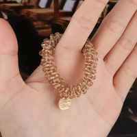 Gran oferta de cristales de perlas banda elástica lazo para el cabello pulsera de cristal mujeres brillante taladro completo Colon Scrunchie niñas accesorios para el cabello