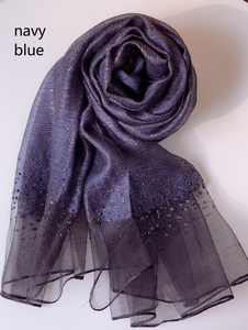 Nouvelle écharpe en organza de soie haut de gamme au printemps et en automne saison eau diamant doux écharpe en soie et châle pour femmes à double usage - Product Image 4