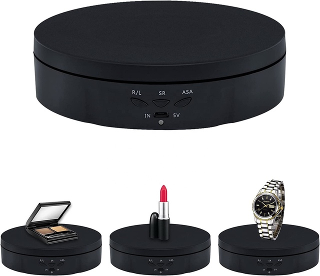 Motorized Rotating Display Stand 5.7inch 360 Degree Electric Rotating Turntable Display Stand for Photography Products Shows