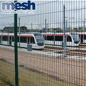 Durable <strong>Green</strong> Welded <strong>Wire</strong> Mesh Fence 3D Curvy <strong>Fencing</strong> System for School/ Background - Product Image 1