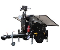 Hochsichere Mobile Solar-CCTV-Anlage mit LED-Lichtturm, DC-Stromversorgung, 4K IP67 Wasserdicht, WLAN, 8-Kanal-NVR zur Überwachung