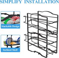 Support de rangement empilable en acier pour distributeur de boissons de cuisine, organisateur de canettes de soda en métal pour réfrigérateur, armoire et garde-manger
