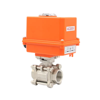 Actionneur électrique micro 4~20ma Dn40 en acier inoxydable, régulation de débit proportionnelle intelligente, vanne à bille à filetage en forme de V