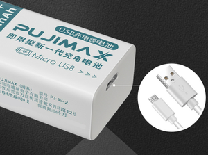 Batterie rechargeable 9V 1200mA Multimètre Guitare mètre Bloc neuf volts Batterie lithium-ion 6F22 Charge directe <span class=keywords><strong>micro</strong></span> USB - Product Image 3