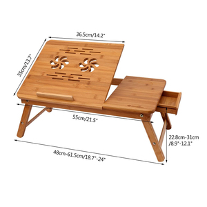 <span class=keywords><strong>Plateau</strong></span> <span class=keywords><strong>de</strong></span> service en bambou avec tiroir <span class=keywords><strong>inclinable</strong></span> pour activités polyvalentes - Product Image 2