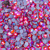 Usine En Gros Cristal Multicolore Lâche Strass Hot Fix SS4-SS30 En Verre pour Strass Robes