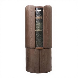 Vinoteca de Lujo Moderna de Madera de Nogal Macizo, Gran Capacidad, Duradera, con Puerta de Vidrio e Iluminación LED, para el Hogar, Bar, Sala de Estar - Product Image 1