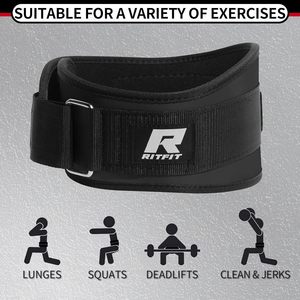 Cinturón de Levantamiento de Pesas RitFit con Cierre de Gancho y Bucle - Protección Básica para Todas las Estaciones para Hombres/Mujeres - 6 Pulgadas Negro/Camuflaje - Para Sentadillas y Avances - Product Image 4