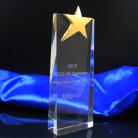 Trophée étoile en cristal et métal gravé sur mesure ADEL de haute qualité avec fonction étanche pour cadeaux souvenirs