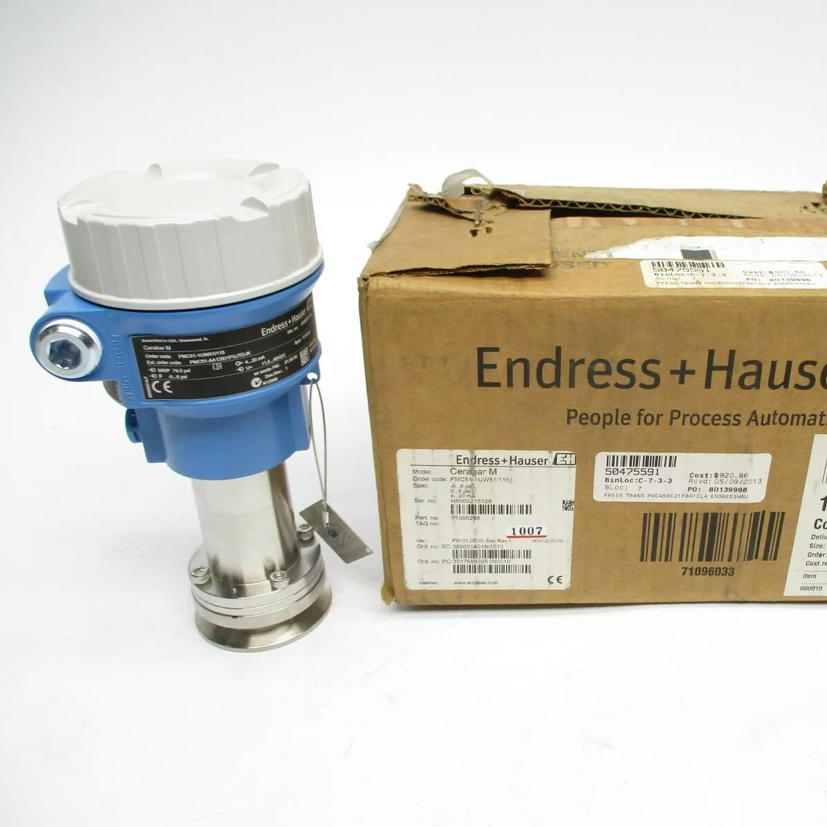 endress hauser Cerabar PMC51 Absolute and gauge pressure transmitter