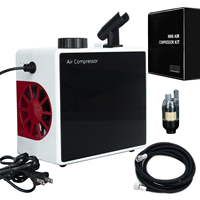Kit d'aérographe professionnel haute pression à 70psi avec ventilateur d'aérographe pour refroidir