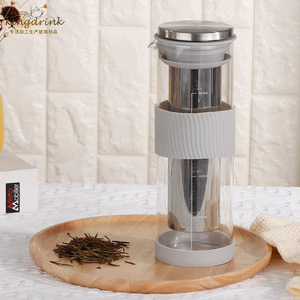 Carafe à café en verre borosilicate, faite à la main, transparente, pour café froid, avec filtre en acier inoxydable - Product Image 2