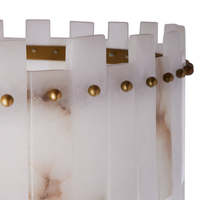 Lustre moderne de haute qualité en albâtre naturel à plusieurs niveaux, lampe de plafond en laiton, décoration pour salon, hôtel, maison, villa