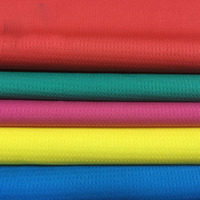 Tissu en maille ondulée verticale 100% polyester, ultra respirant, léger, matière tricotée pour débardeurs, vêtements de sport sans manches pour la course à pied