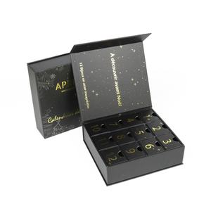 Crown Win Black 12 Days Coated Calendar Boxes Printed with Custom Gold Stamping Logo Countdown Magnet Boxes and Drawer <b>Box</b> Sets - Product Image 6