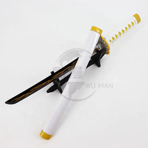 Épée Nichirin de <span class=keywords><strong>Zenitsu</strong></span> Agatsuma de 17,72 pouces, <span class=keywords><strong>Katana</strong></span> court du Hashira du Tonnerre avec fourreau blanc - Product Image 3