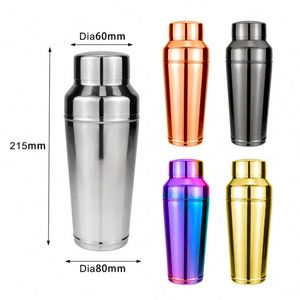 Shaker à cocktails surdimensionné 650 ml, 3 pièces, en acier inoxydable 304, avec passoire intégrée, pour barman, mélange de boissons, shaker à martini - Product Image 3