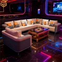 Canapé de bar KTV moderne, personnalisation de style luxueux, ensemble de mobilier doux, canapé de club luxueux et tendance aux couleurs assorties