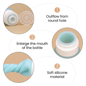 TSA Compliant leak proof <b>Squeeze</b> silicone travel tube with hang hole hook,Empty Silicon Travel <b>Bottles</b> with Keychain/Carabiner - Product Image 3