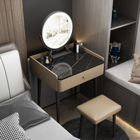 Rehausseur hanee — ensemble de table de maquillage, trousse de beauté pour filles, avec plaque rock, rangement de miroir, pour femmes
