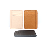 Dompet Kulit Elegan Tahan Lama Shin, Anti RFID, dengan Resleting, Tempat Kartu Bank dan Kunci untuk Wanita dan Pria