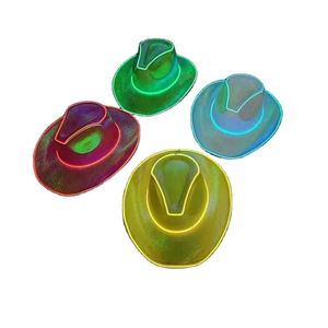 Chapeau de Cowgirl Portable Lumineux à LED Coloré Personnalisé en Plastique pour Adultes – Idéal pour le Nouvel An, les Anniversaires, les Remises de Diplômes, les Soirées en Bar et les Costumes de Cosplay - Product Image 6